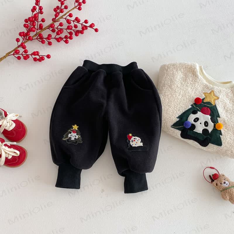 Baby Toddler Christmas Panda Jogger Pants
