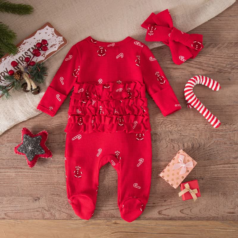 Baby Headscarf Christmas Romper