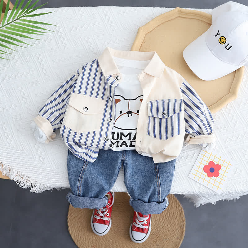 HUMAN MADE Baby 3-Piece Bear Denim Set