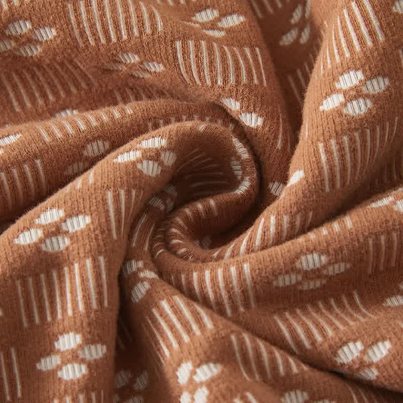 Baby Jacquard Fleece Lined Hooded Romper