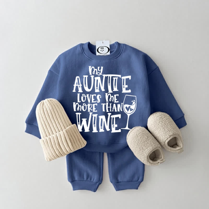MY AUNTIE LOVES ME MORE THAN WINE Baby Set