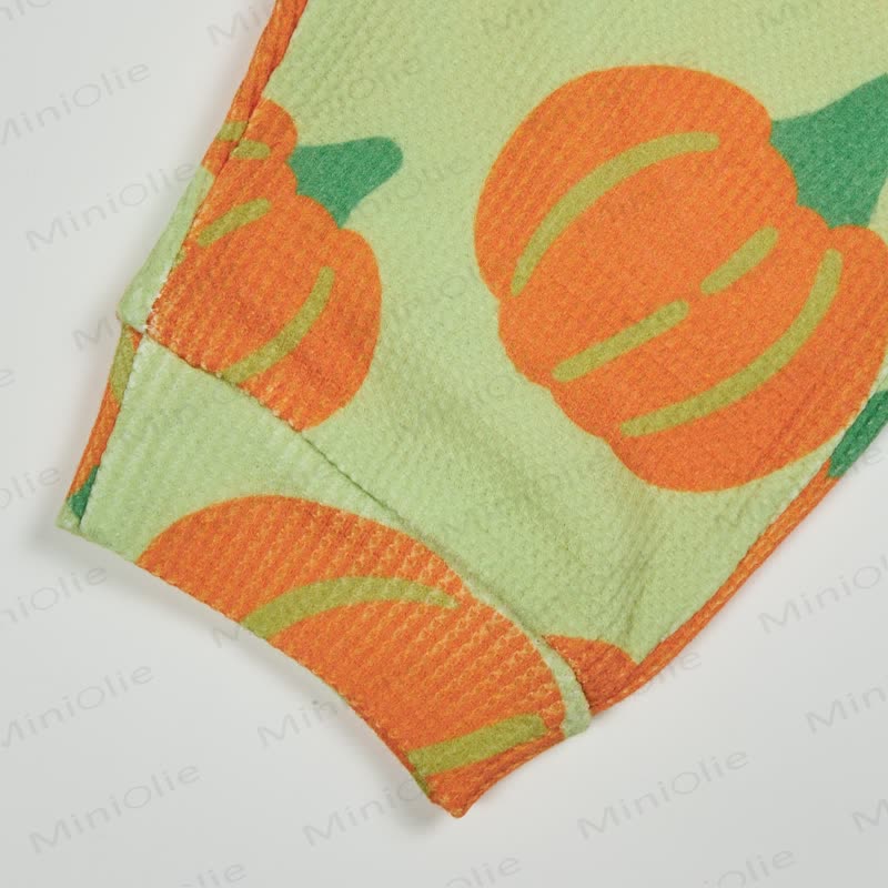 Baby Toddler Pumpkin Green Waffle 2-piece Set