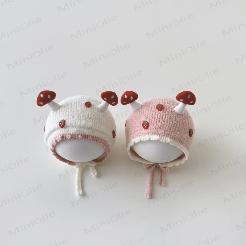 Baby Mushroom Carrot Strawberry Lovely Bonnet