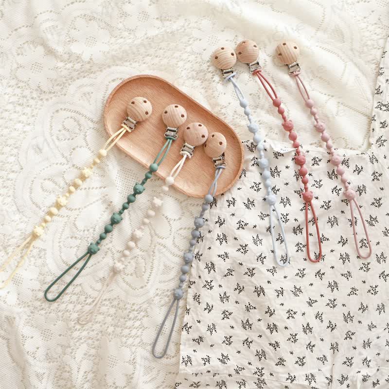 Baby Silicone Bear Pacifier Clip
