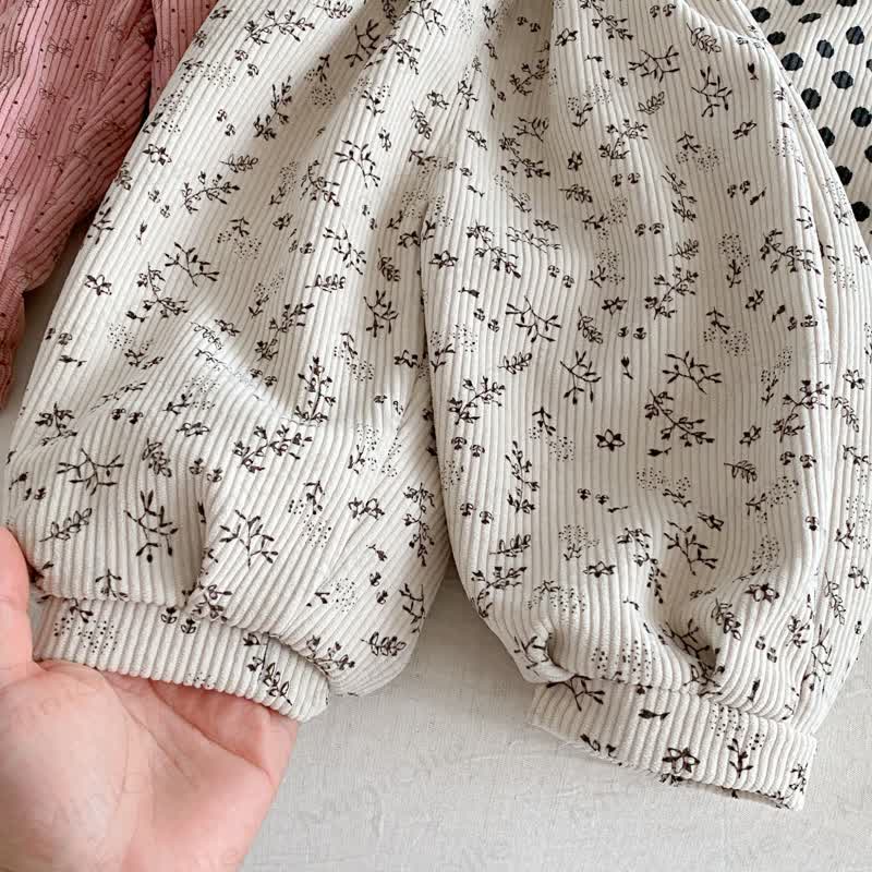 Baby Toddler Girl Cord Quilted Jogger Pants