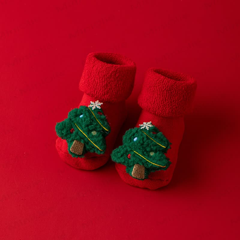 Baby Toddler Fleece Lined Christmas Socks