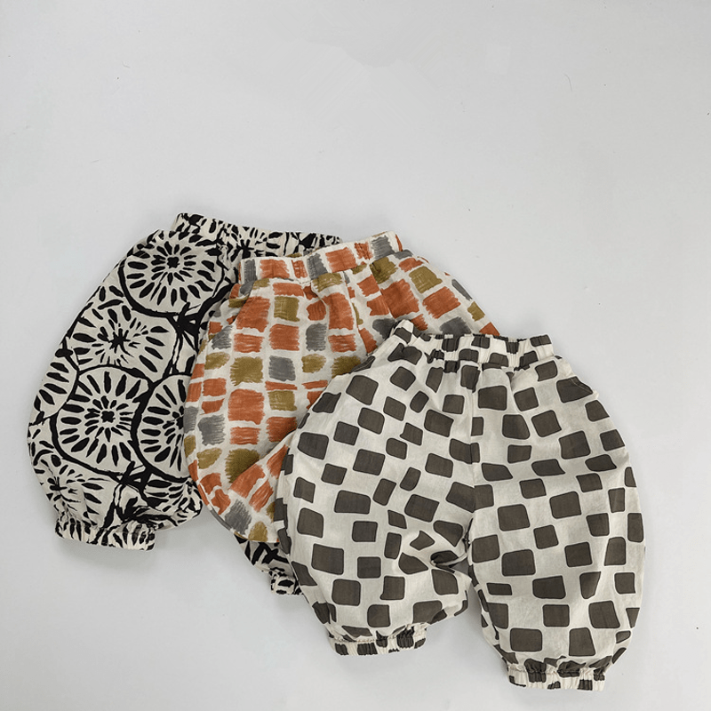 Toddler Loose Retro Pattern Design Pants