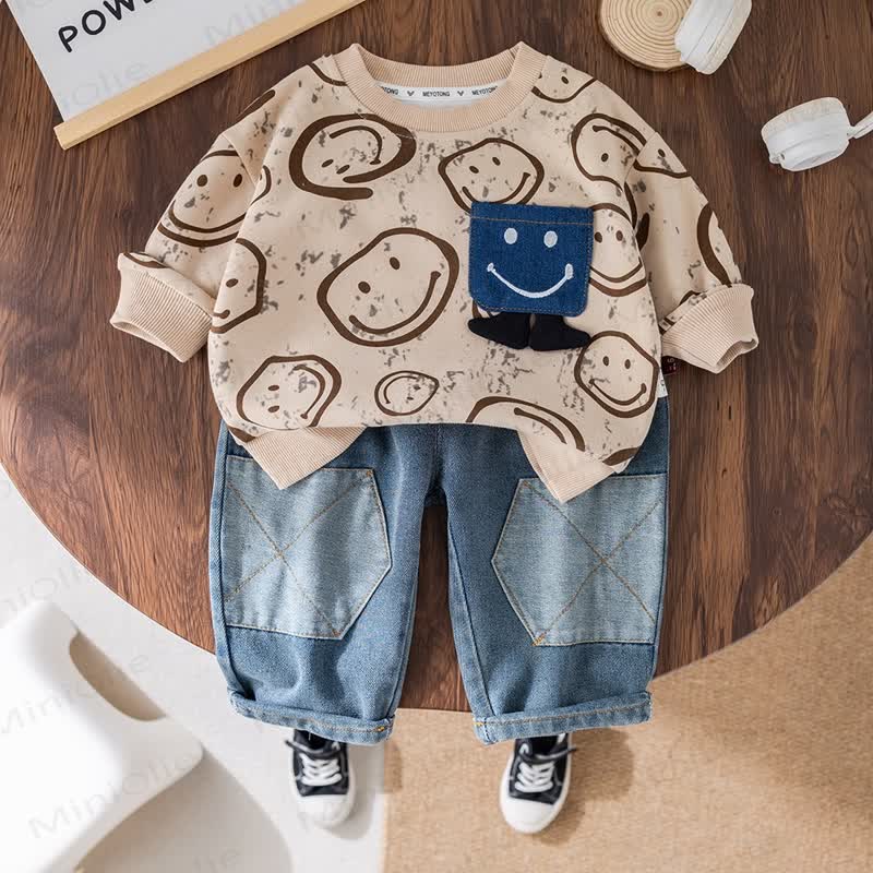 Baby Boy 2-Piece Denim Smile Set