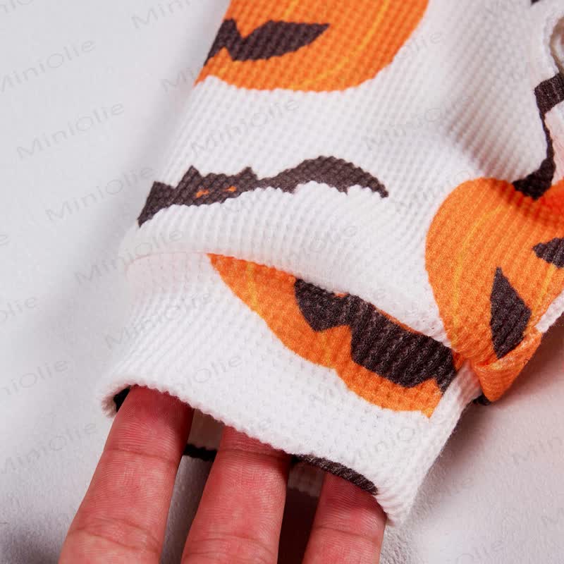 Baby Waffle Halloween Jack-o'-lantern & Bat 2-piece Set