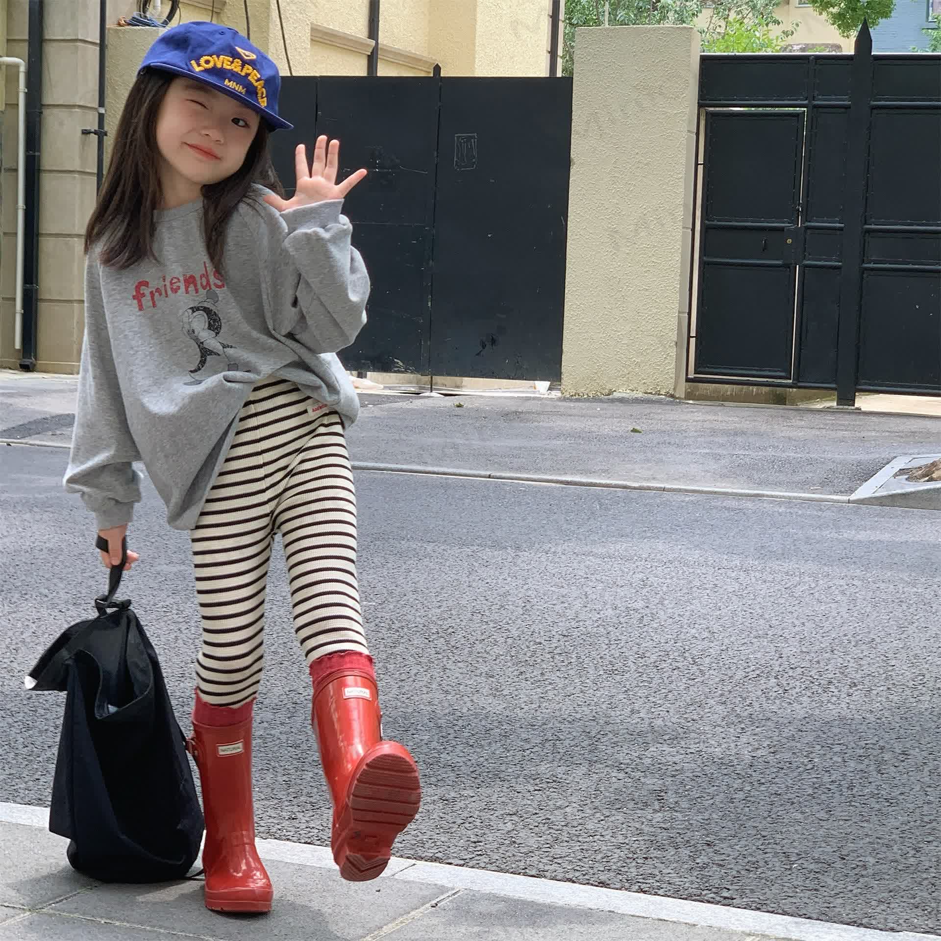 Baby Toddler Girl Striped Leggings