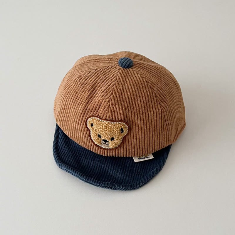 P Baby Bear Letter Sun Peaked Cap