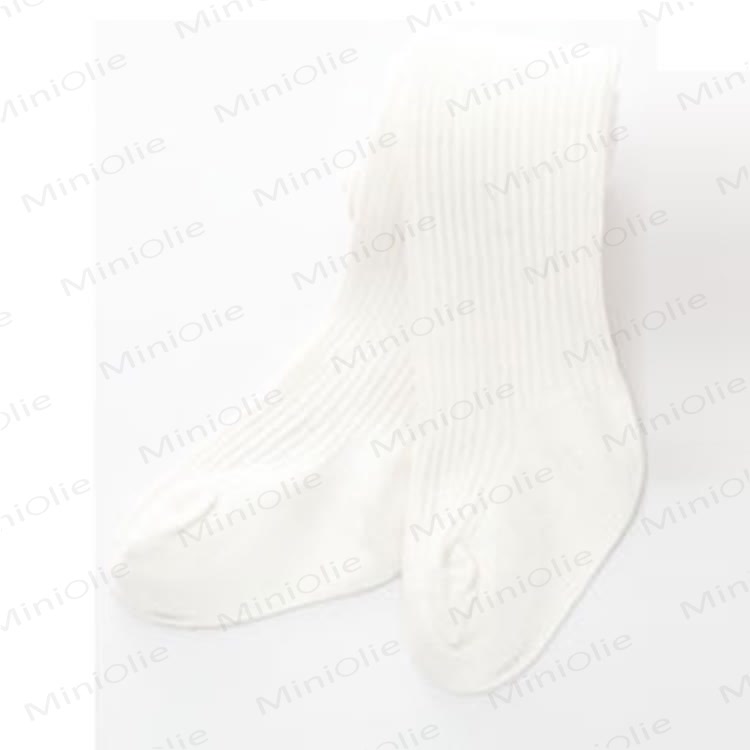 Baby Ribbed Solid Color Tights