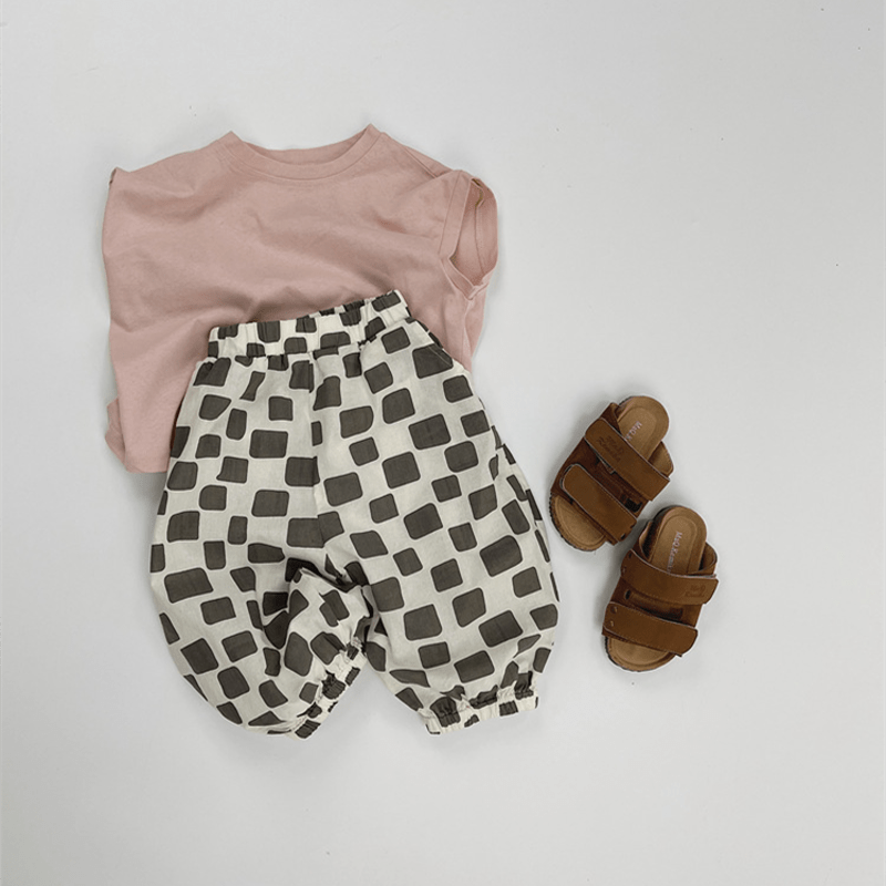 Toddler Loose Retro Pattern Design Pants