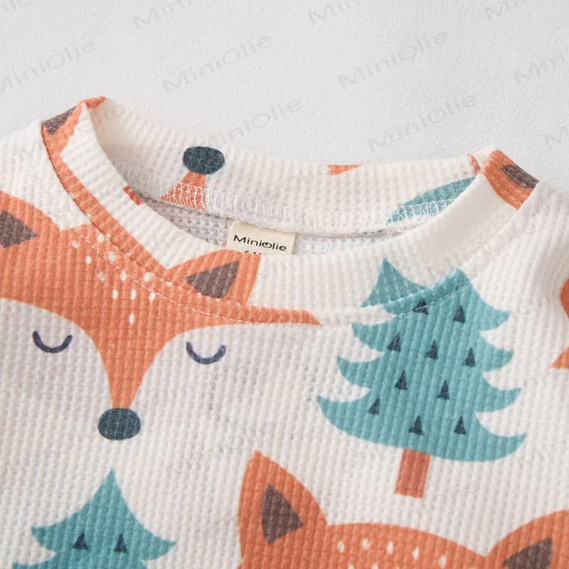 Baby Toddler Fox Forest Waffle 2-piece Set