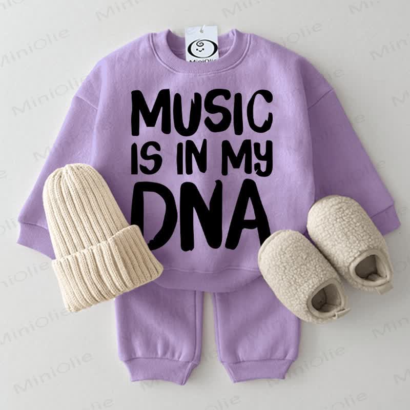 MUSIC IS IN MY DNA Baby 2-piece Purple Set