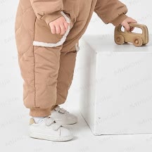 Baby Quilted Bear Hooded Romper