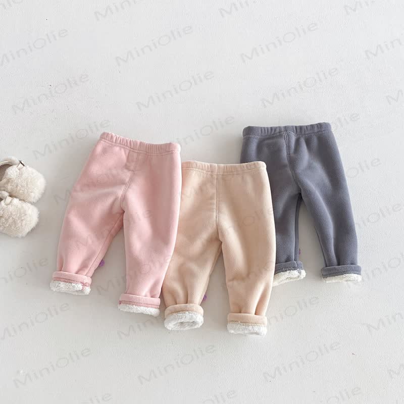 Baby Toddler Girl Clouds Fleece Lined Jogger Pants
