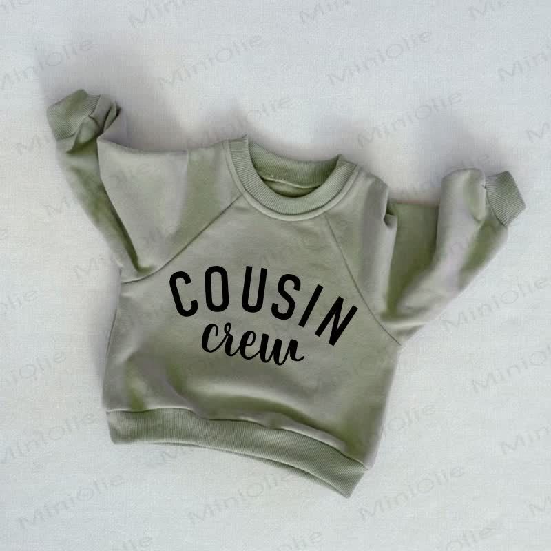 COUSIN CREW Baby Toddler Grey Green Sweatshirt