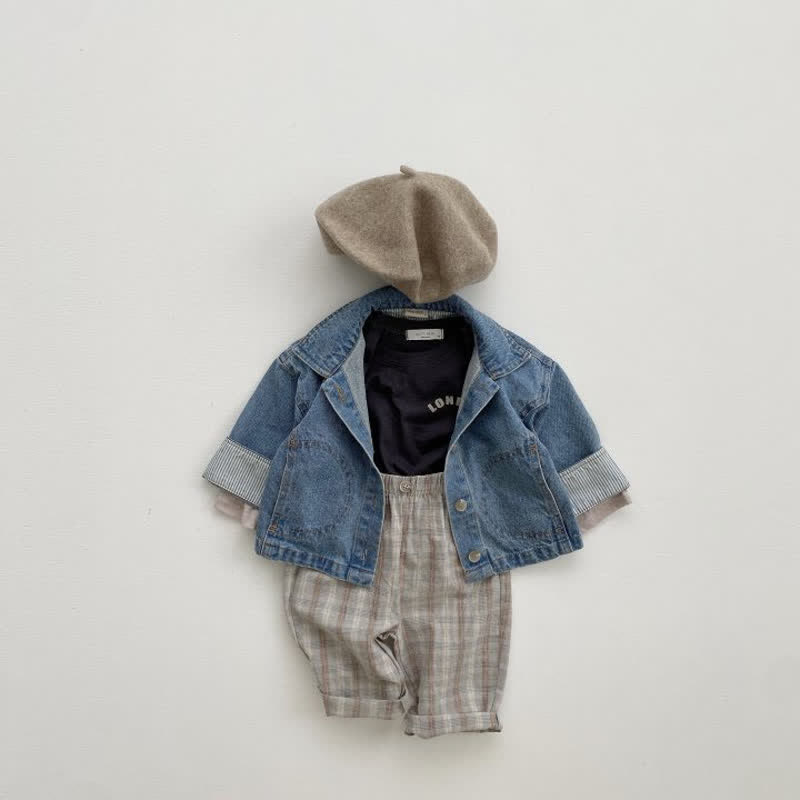Baby British Style Plaid Pants