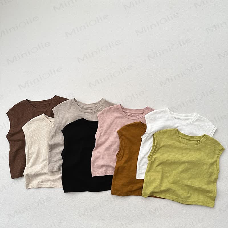 Toddler Solid Color Tank Top T-shirt