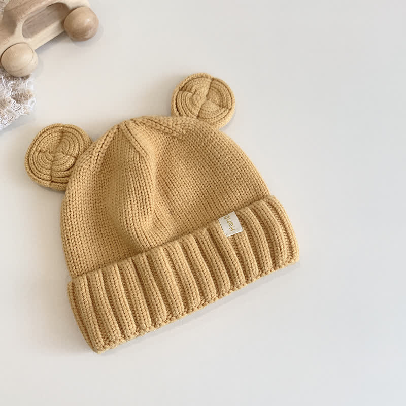 Baby Bear Ears Knitted Beanie