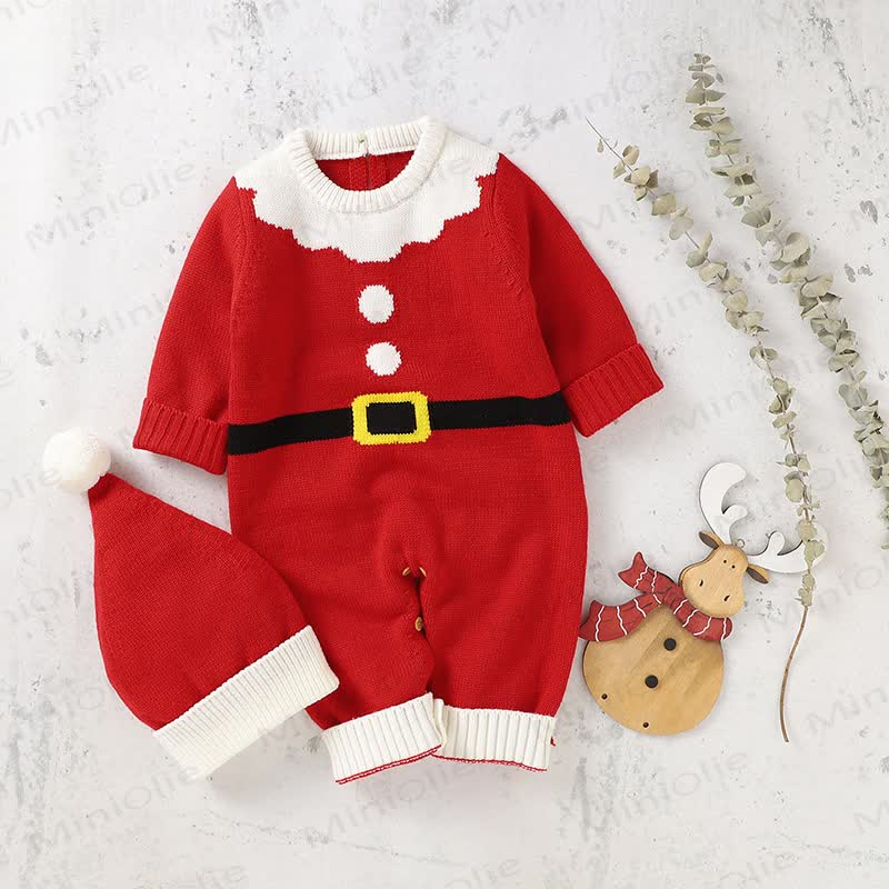 Baby Knitted Christmas Rompe