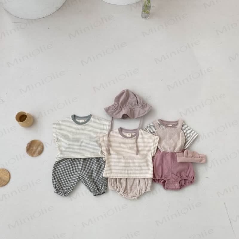 Baby Contrast Collar Striped T-Shirt