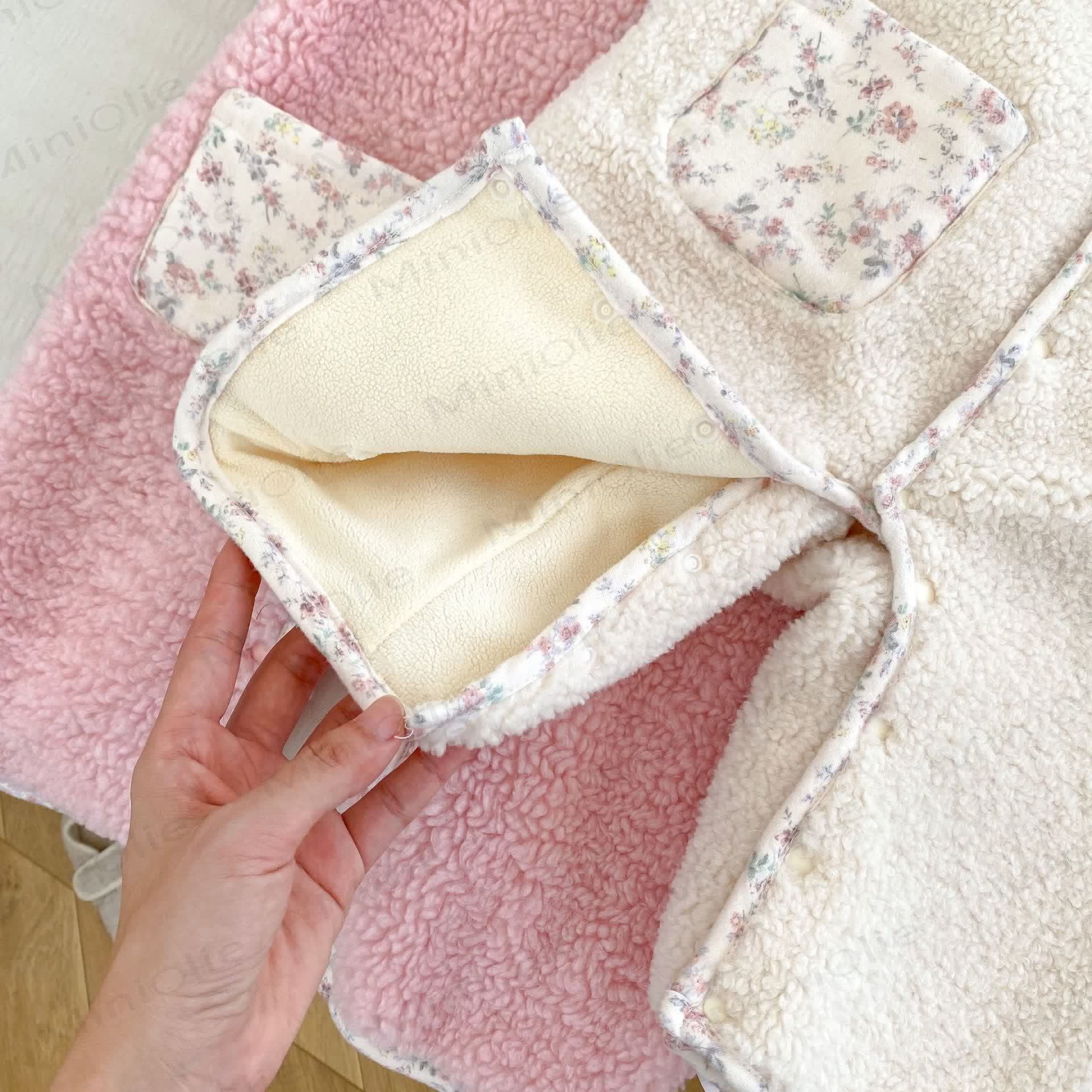 Baby Floral Bunny Ear Hooded Romper