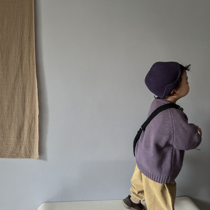 Toddler Solid Color Loose Relax Sweater
