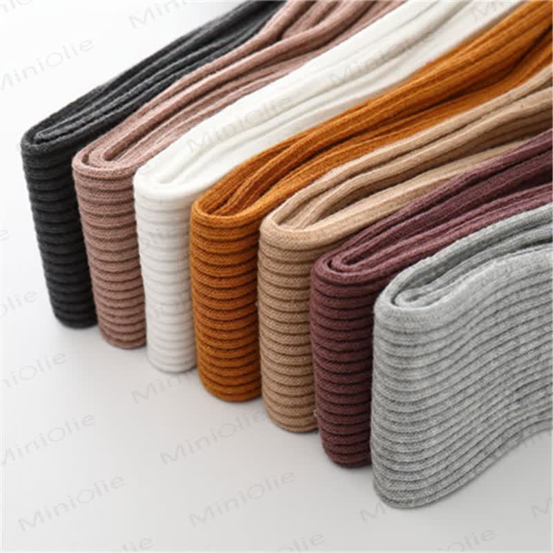 Baby Ribbed Solid Color Tights