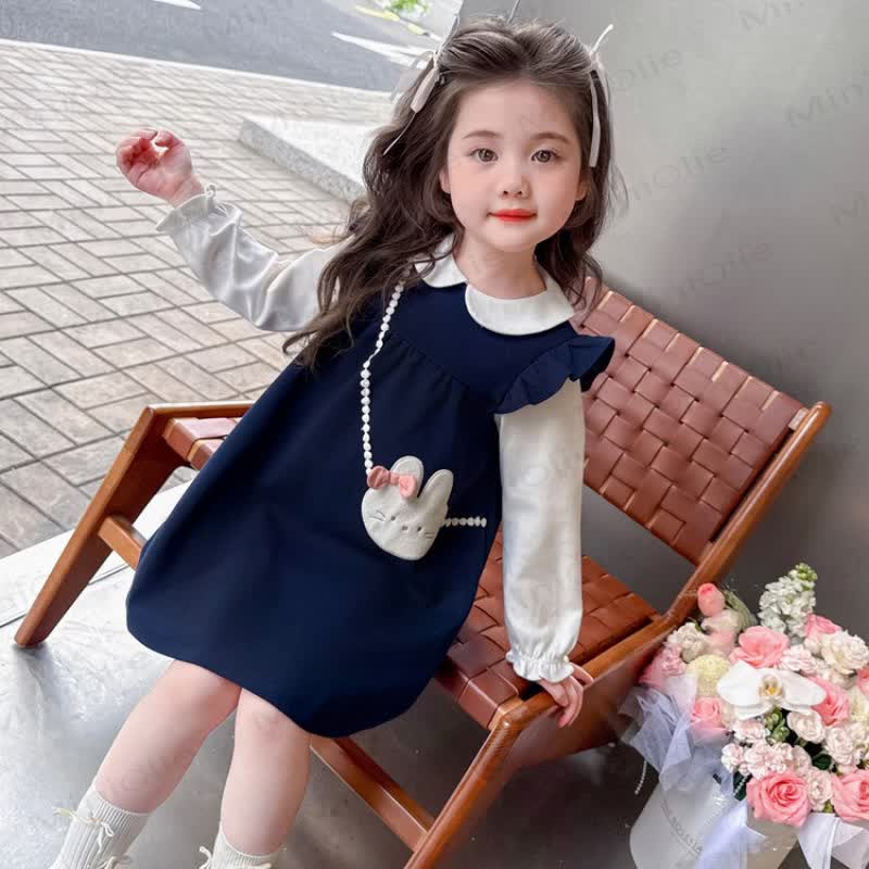 Baby Toddler Girl Bunny Baby Collar Dress