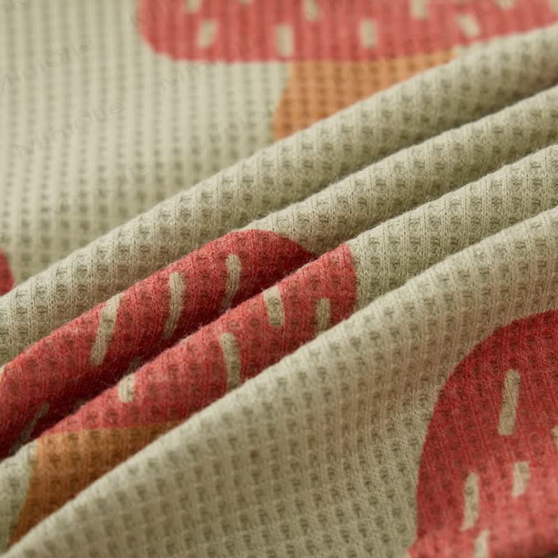 Baby Toddler Mushrooms Green Waffle 2-piece Set