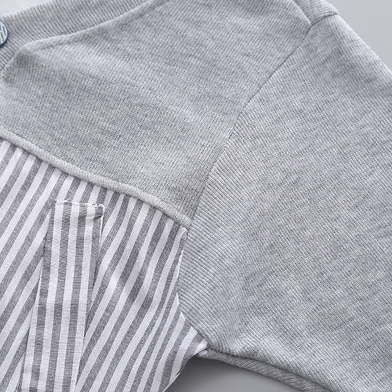 Toddler Shirt Striped Cardigan and Pants Set