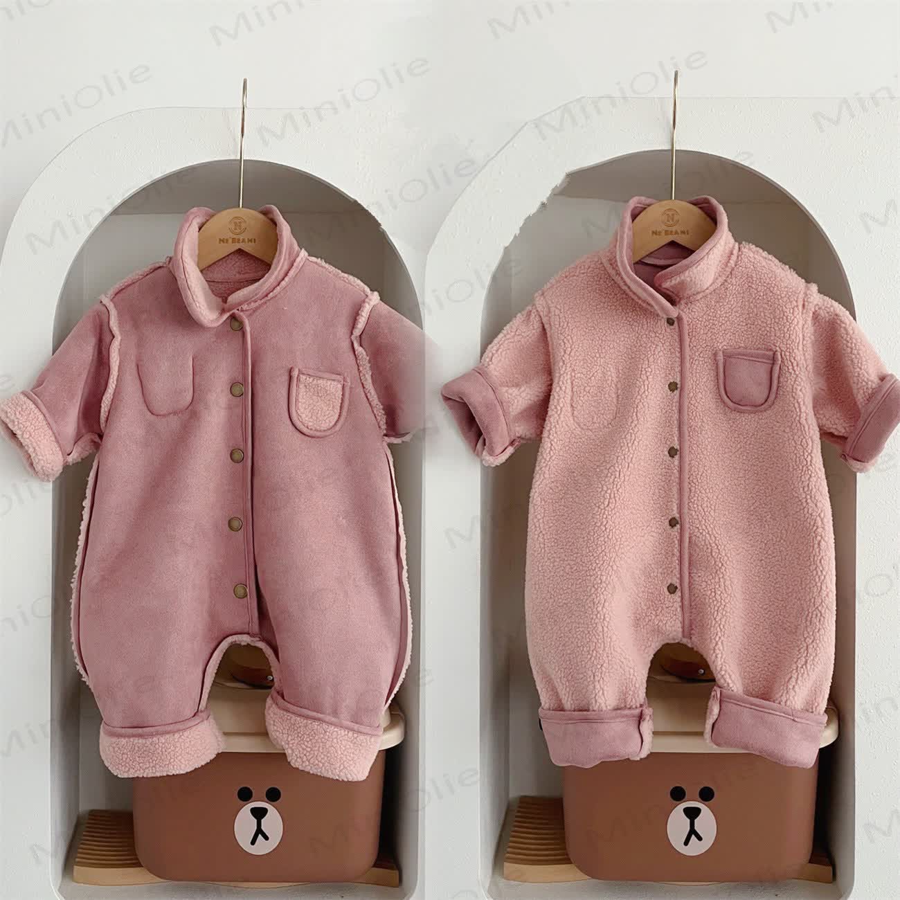 Baby Polo Reversible Fleece Romper