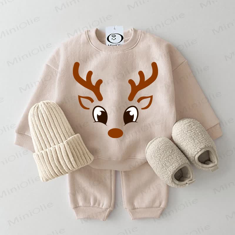 Baby 2-piece Reindeer Beige Set