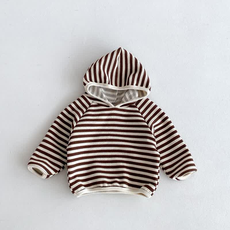 Baby 2-Piece Hooded Striped Sweatsuit Set