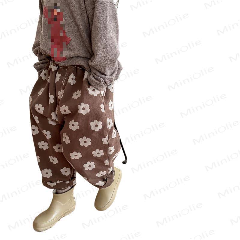 Baby Toddler Girl Flower Coffee Pants