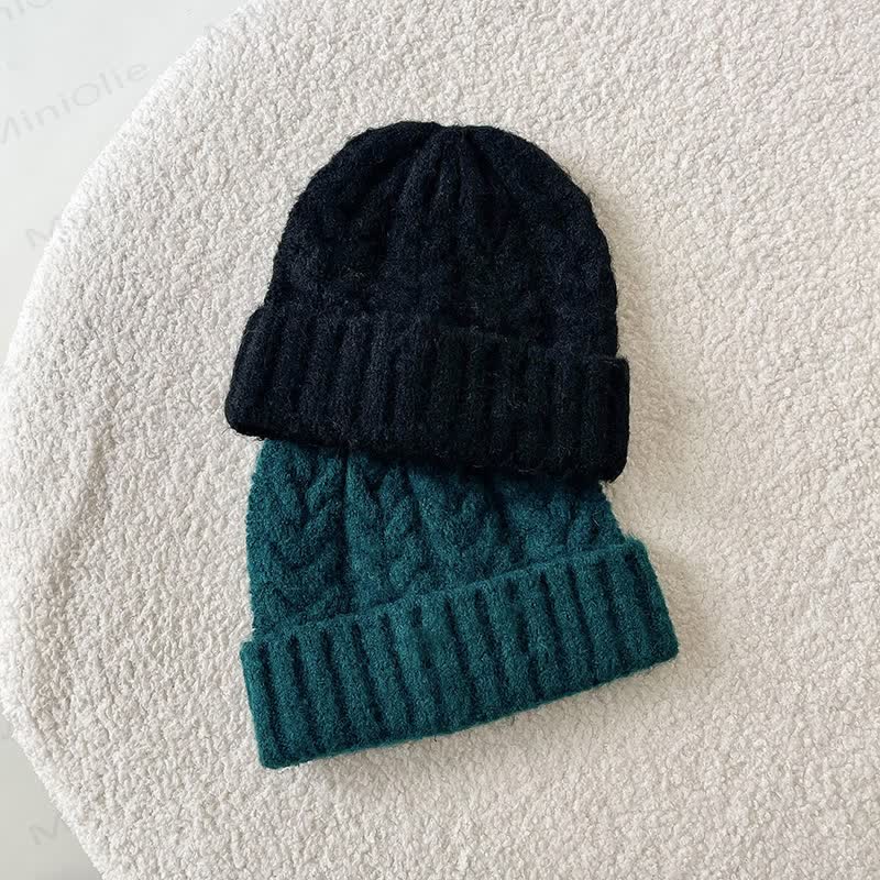 Baby Toddler Solid Color Twist Beanie