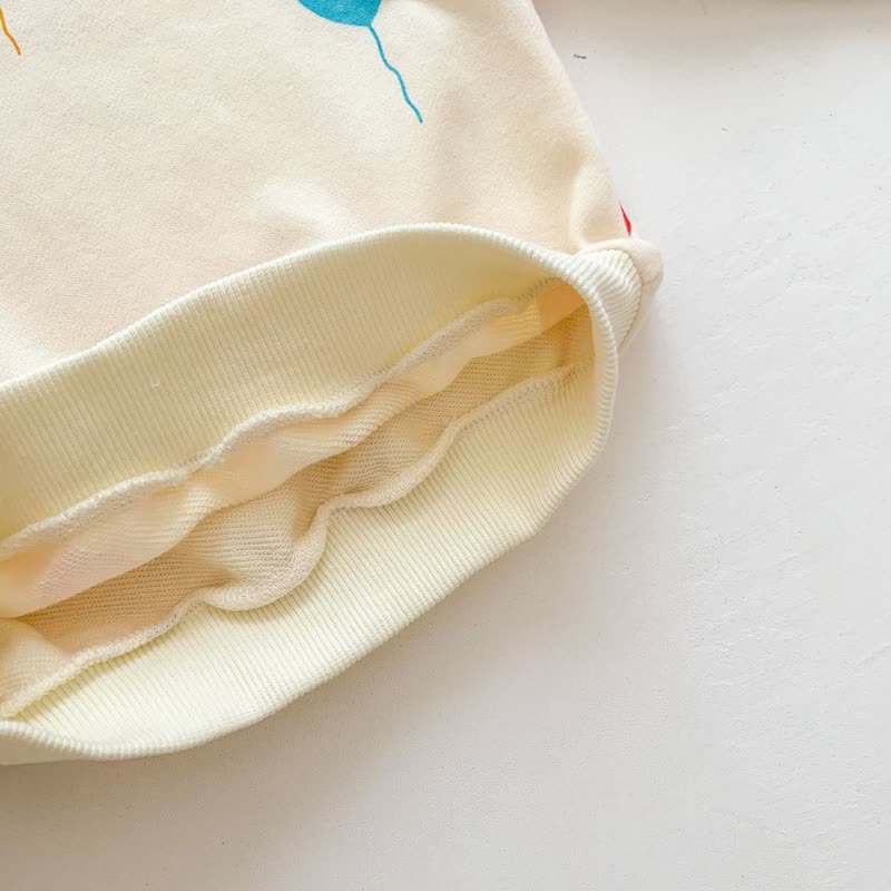 Baby Heart Balloon Sweatshirt and Pants Set