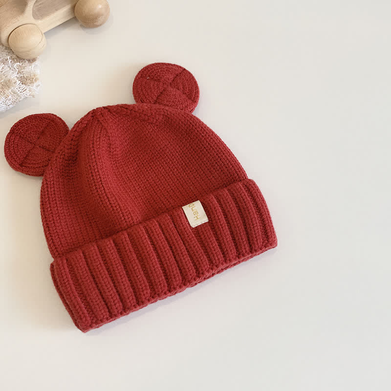 Baby Bear Ears Knitted Beanie