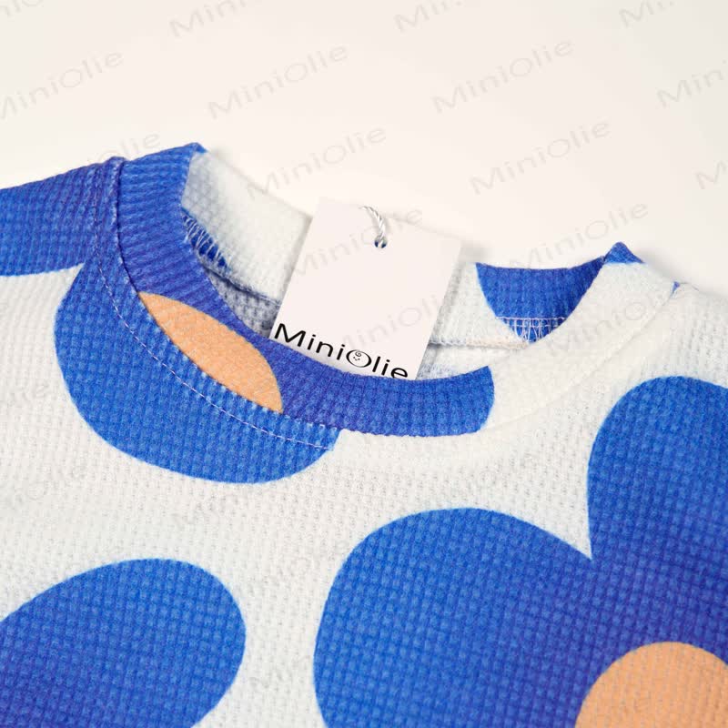 Baby Waffle Blue Flower 2-piece Set