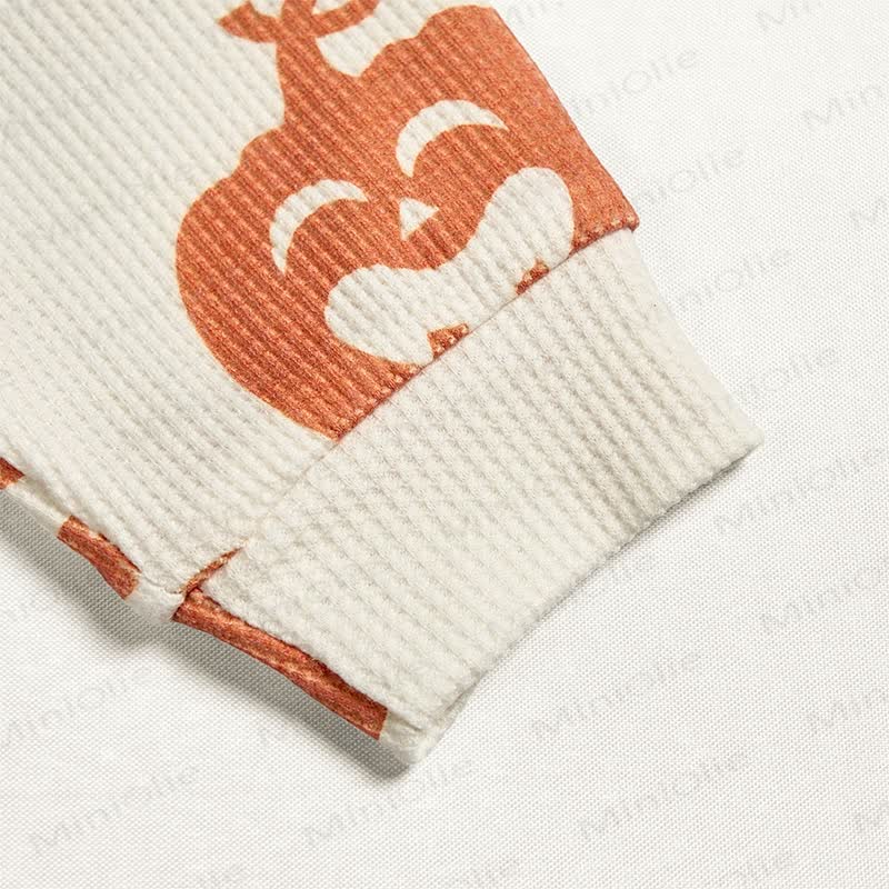 Baby Toddler Halloween Pumpkin Waffle 2-piece Set