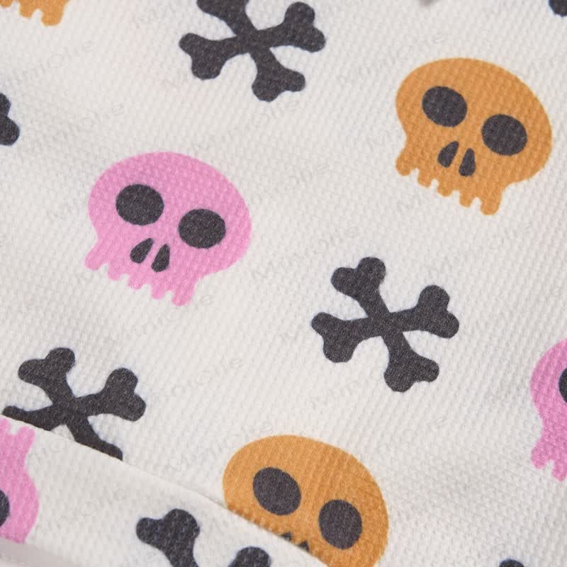 Baby Toddler Skull Printed Waffle 2-piece Set