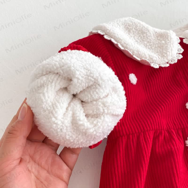 Baby Christmas Dot Romper