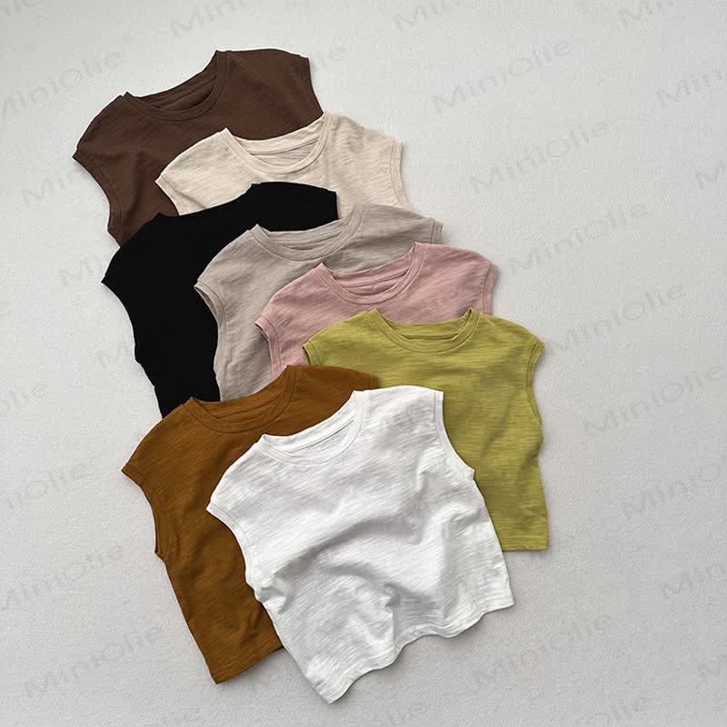 Toddler Solid Color Tank Top T-shirt