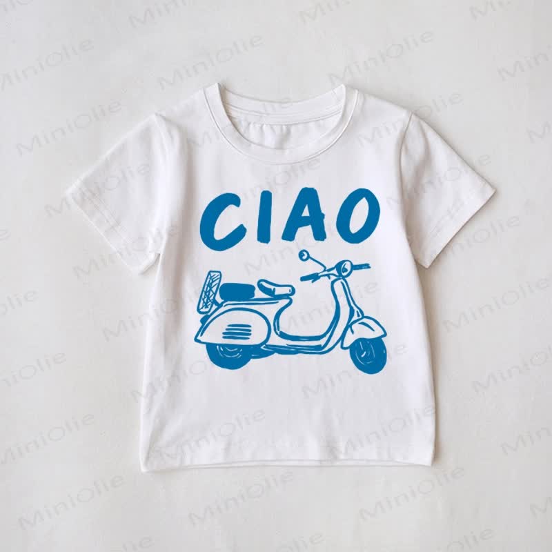 CIAO Motorcycle White Family Matching T-Shirt
