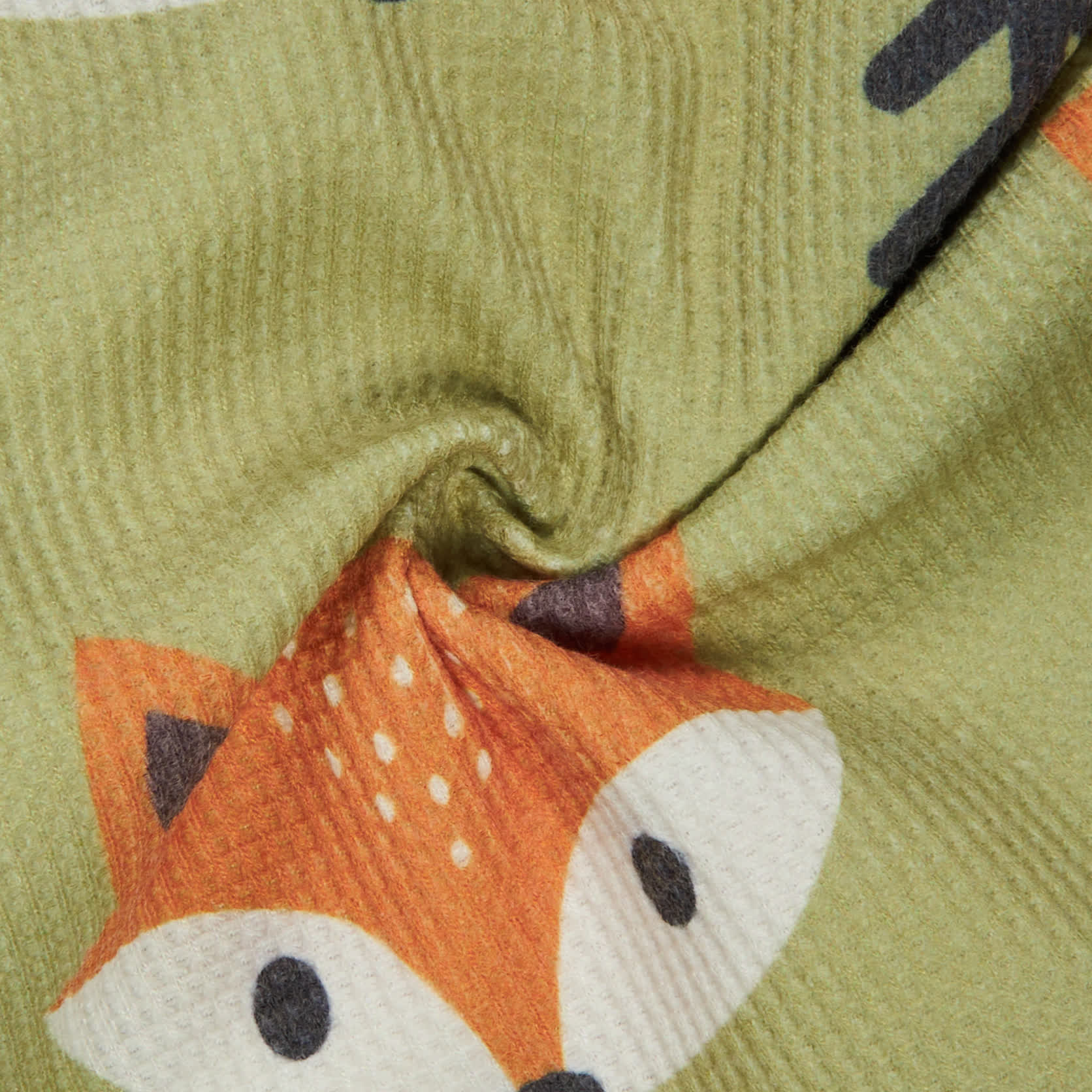 Baby Toddler Fox Green Waffle 2-piece Set