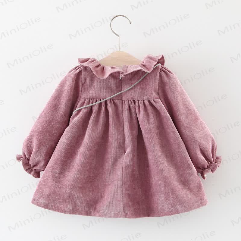 Baby Pompom Dress with Bunny Bag