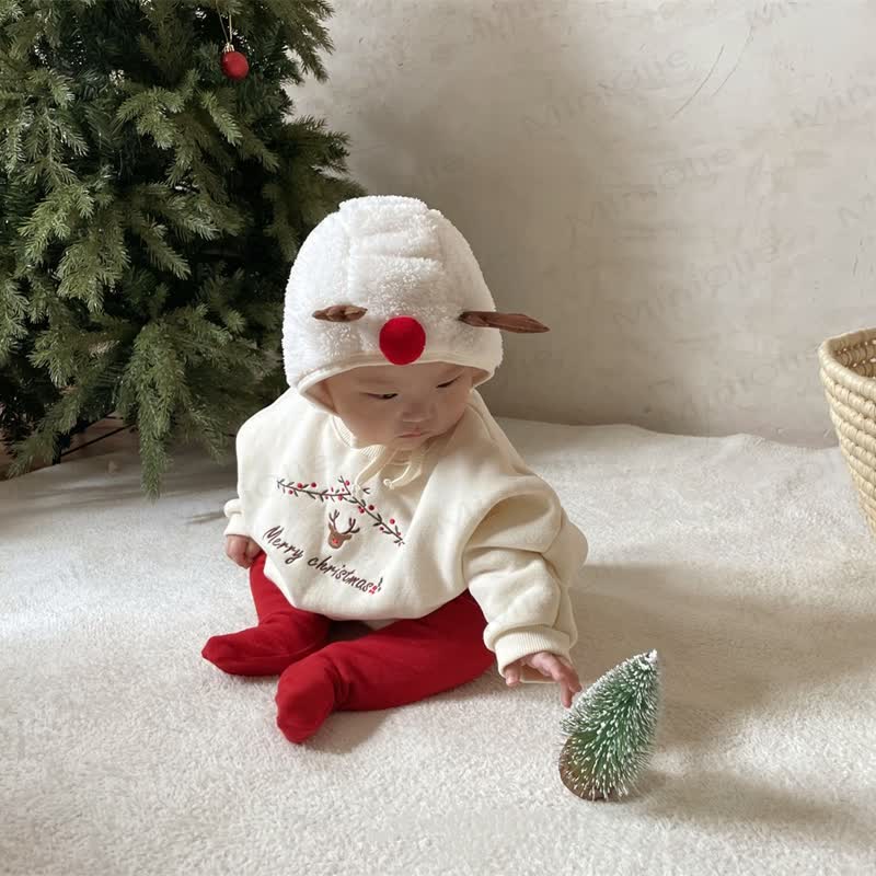 MERRY CHRISTMAS Fleece Lined Bodysuit