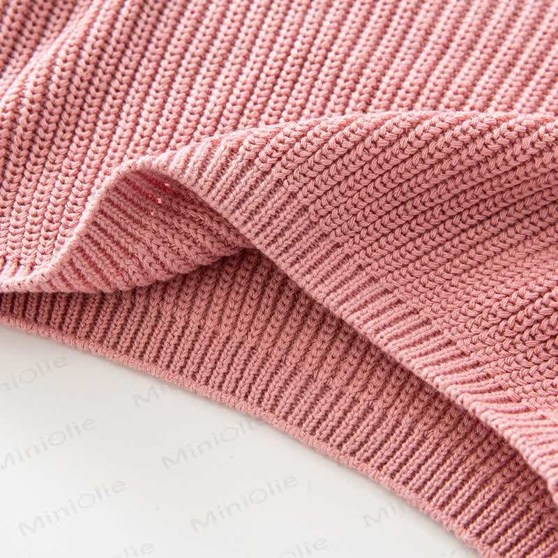 Baby Knitted Solid Color Simple Sweater